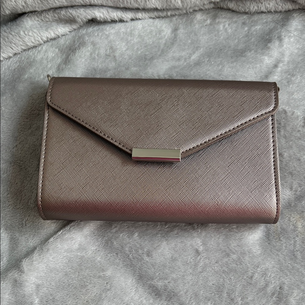 Save The Girls Elegant Metallic Clutch-NWOT